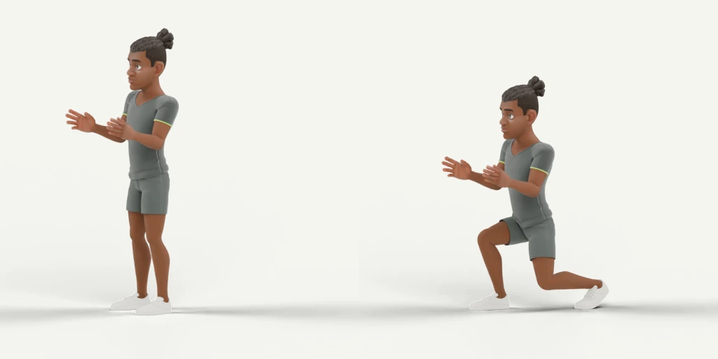 Reverse Lunges movement preview